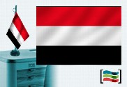 Bandera de Yemen sobremesa bordada