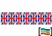 Banderines  Reino Unido 50m de plástico