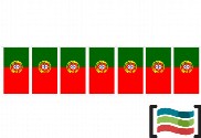 Banderines Portugal 50m de plástico