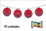 Farolillos rojos 12 unidades
