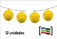 Farolillos amarillos 12 unidades