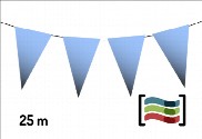 Banderines azules 25m  de plástico
