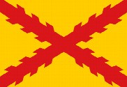 Bandera Raso Estampado Tercios Morados Viejos