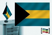 Bandera de Bahamas sobremesa bordada