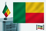 Bandera de Benin sobremesa bordada