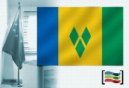 Bandera de San Vicente y las Granadinas para despacho