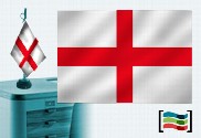 Bandera de Inglaterra sobremesa bordada