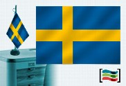 Bandera de Suecia sobremesa bordada