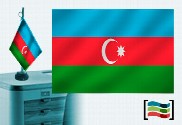Bandera de Azerbaiyán sobremesa bordada