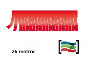 Tiras de flecos rojos