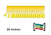 Tiras de flecos amarillos