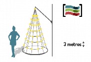 Luces de navidad con forma de árbol para mástil o para colgar