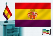 Bandera de Segunda República Española sobremesa bordada