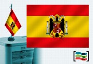 Bandera de España Preconstitucional del 1938 a 1945 sobremesa bordada