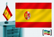 Bandera de Primera República Española sobremesa bordada