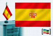 Bandera de Bando Nacional sobremesa bordada