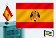 Bandera de España Escudo Reyes Católicos sobremesa bordada