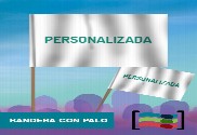 Bandera Personalizada de mano de tela con palo
