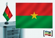 Bandera de Burkina Faso sobremesa bordada