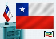 Bandera de Chile sobremesa bordada