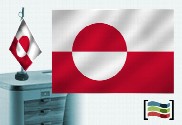 Bandera de Groenlandia sobremesa bordada