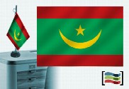 Bandera de Mauritania sobremesa bordada