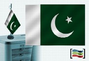 Bandera de Pakistán sobremesa bordada