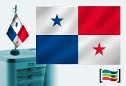 Bandera de Panamá sobremesa bordada