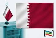 Bandera de Qatar sobremesa bordada