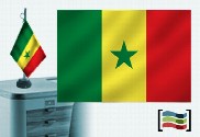 Bandera de Senegal sobremesa bordada